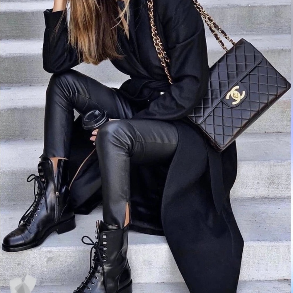 Authentic CHANEL single flap classic matelasse 30 medium 24k gold vintage bag - Picture 2 of 15